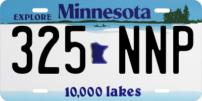 MN license plate 325NNP