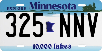 MN license plate 325NNV
