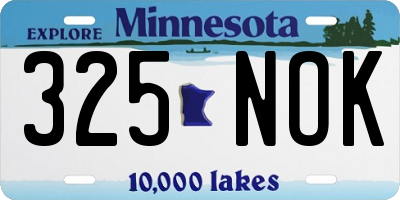 MN license plate 325NOK