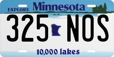 MN license plate 325NOS