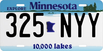 MN license plate 325NYY