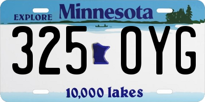 MN license plate 325OYG
