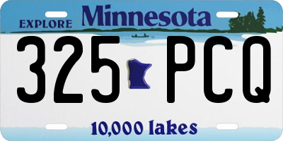 MN license plate 325PCQ