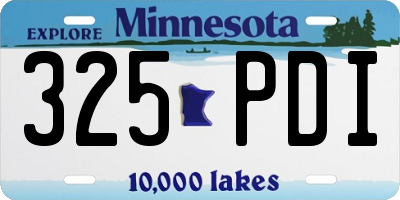 MN license plate 325PDI