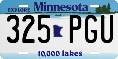MN license plate 325PGU