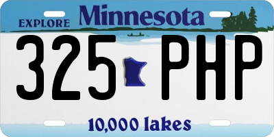 MN license plate 325PHP