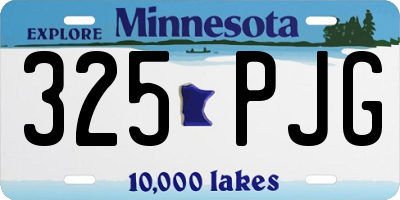 MN license plate 325PJG