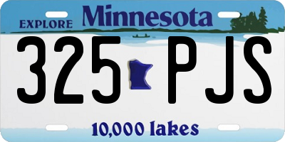 MN license plate 325PJS