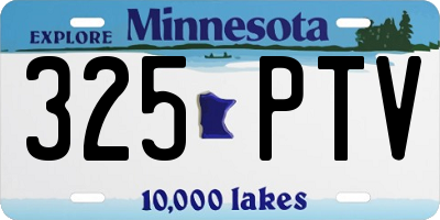 MN license plate 325PTV