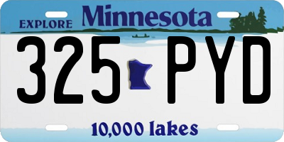 MN license plate 325PYD