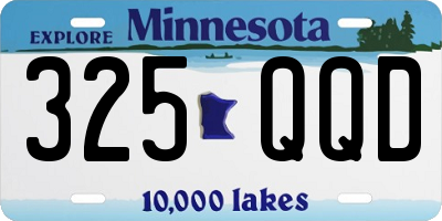 MN license plate 325QQD