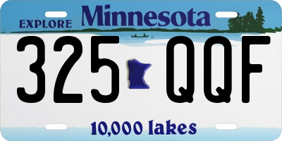 MN license plate 325QQF