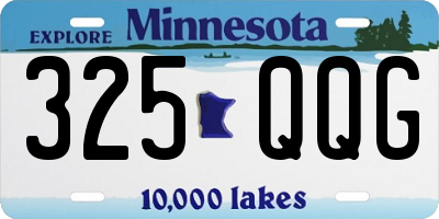 MN license plate 325QQG