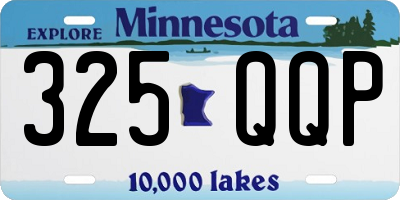 MN license plate 325QQP