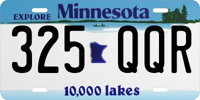 MN license plate 325QQR