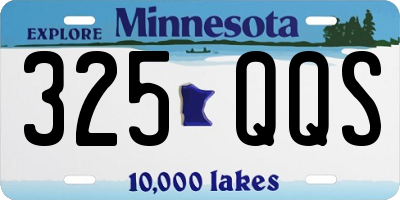 MN license plate 325QQS