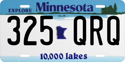 MN license plate 325QRQ