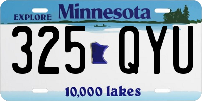 MN license plate 325QYU
