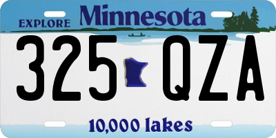 MN license plate 325QZA
