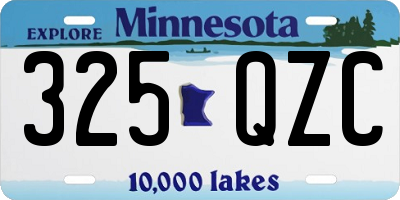 MN license plate 325QZC