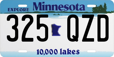 MN license plate 325QZD