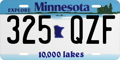 MN license plate 325QZF