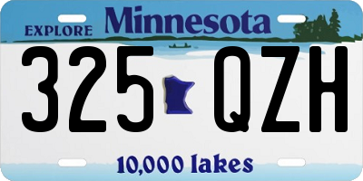 MN license plate 325QZH