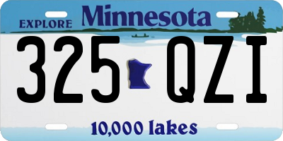 MN license plate 325QZI