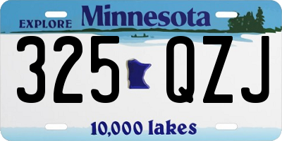 MN license plate 325QZJ