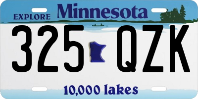 MN license plate 325QZK