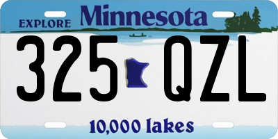 MN license plate 325QZL