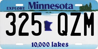 MN license plate 325QZM