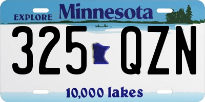 MN license plate 325QZN