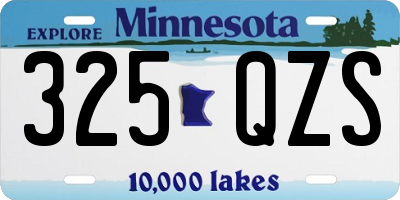MN license plate 325QZS