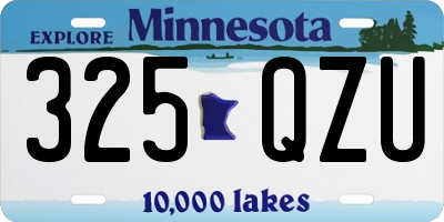 MN license plate 325QZU
