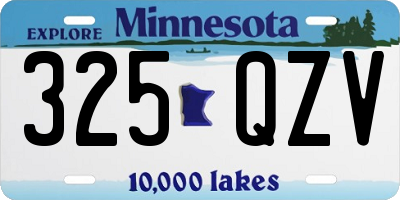 MN license plate 325QZV