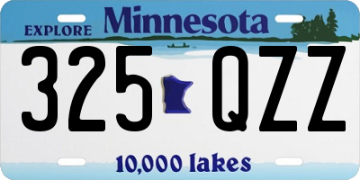 MN license plate 325QZZ