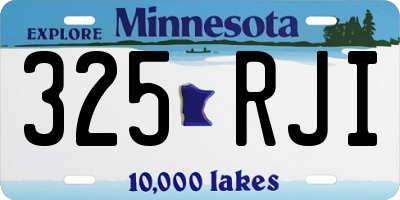 MN license plate 325RJI