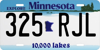 MN license plate 325RJL