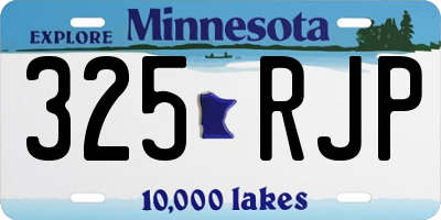 MN license plate 325RJP