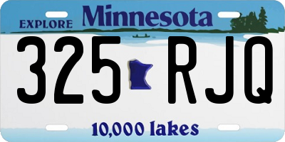 MN license plate 325RJQ
