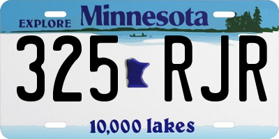 MN license plate 325RJR