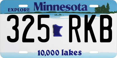 MN license plate 325RKB