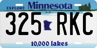 MN license plate 325RKC