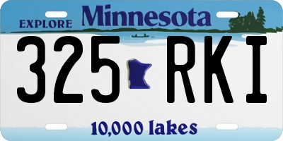 MN license plate 325RKI
