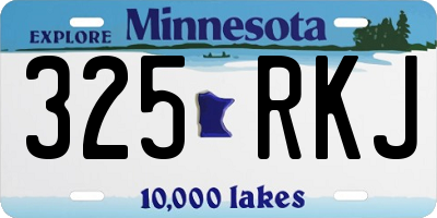 MN license plate 325RKJ