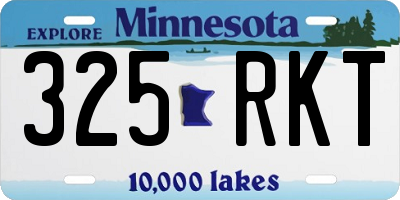 MN license plate 325RKT