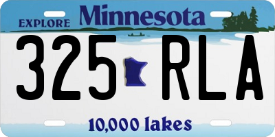 MN license plate 325RLA