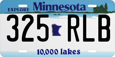 MN license plate 325RLB