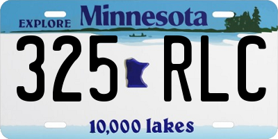 MN license plate 325RLC